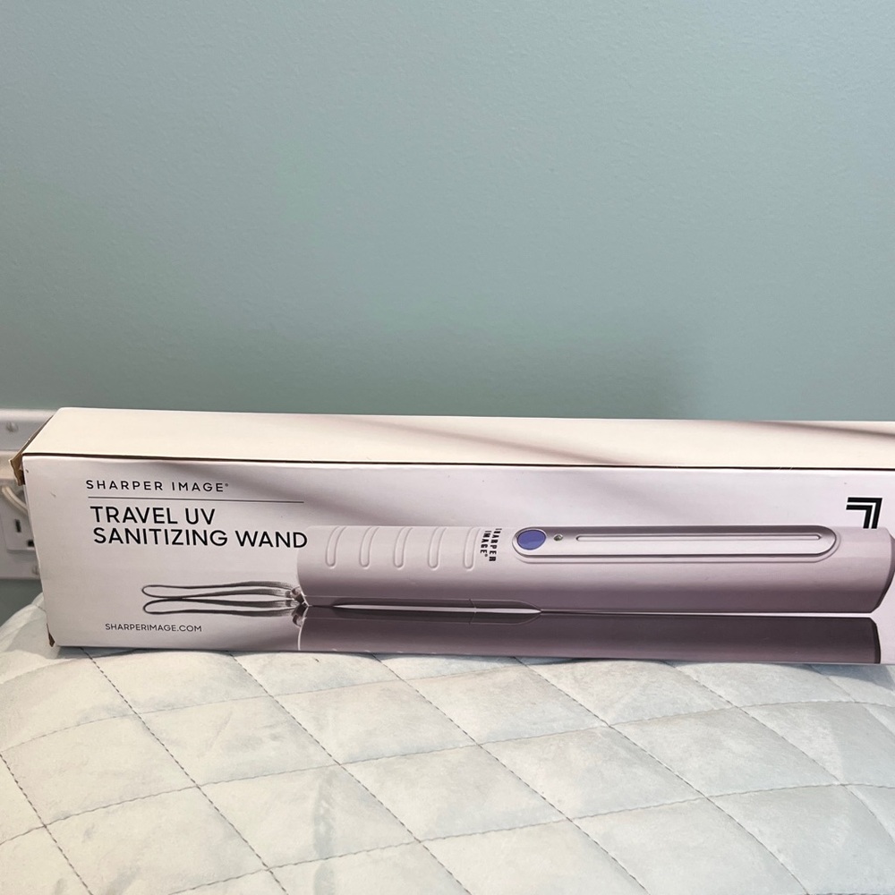 Sharper Image White and Gray UV Sanitizing Wand
